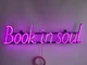 Неоновая вывеска Book in soul 600x155 Розовый - изображение 3