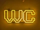 Неоновая вывеска WC 420x170 Желтый - изображение 1
