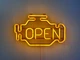 Неоновая вывеска Check engine open 400x240 Желтый - изображение 3