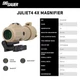 Магнифер Увеличитель Sig Sauer JULIET4 4-х кратный Тан+ ПОДАРОК Бандаж Кровоостанавливающий Израильский EVERLIT - изображение 4