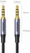 Кабель Ugreen AV183 3.5mm to 3.5mm 4-Pole M/M Audio Cable Alu Case 1 м Gray (UGR-10648) - изображение 7