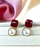 Сережки жіночі з підвісками 3х1.5 см jewelry Бордові - зображення 6