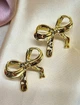 Жіночі сережки Бантики jewelry Золотисті - зображення 6