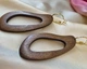 Серьги женские Длинные деревянные подвески jewelry Коричневый - изображение 6