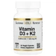 Вітаміни Д3 + К2 California Gold Nutrition Vitamin D3 + K2 60 рослинних капсул - зображення 1
