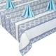 Набор Home Line Полесье Хлопок Скатерть 150х220 см + Салфетки 33х33 см 6 шт Голубой (199568 HL) - изображение 1