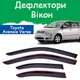 Дефлекторы боковых окон Toyota Avensis Verso II Тойота Авенсис Версо 2 2001-2003 ветровики - изображение 1