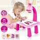 Детский стол проектор для рисования с подсветкой 24 детали Projector Painting 26*20,5*27 см, пластиковый, розовый - изображение 2