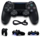 Бездротовий джойстик геймпад PS4 Doubleshock з подвійною вібрацією джойстик для приставки та комп'ютера wireless controller Bluetooth Black - зображення 9