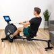 Гребной тренажер магнитный Gymtek XR800 Синий до 120 кг (16 уровней нагрузки) - изображение 6