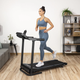 Бігова доріжка Gymtek XT550 синя: Електрична, 2.0 к.с., 12 км/год, 3 Нахили, 12 програм. До 120 кг, Складна для дому, MP3/AUX - зображення 9