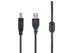Кабель USB 2.0 AM — USB BM, 3 м, чорний, Cablexpert, феритовий фільтр (CCFB-USB2-AMBM-3M) - зображення 2
