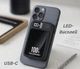 Павербанк 10000 мАг (Power Bank) 22.5W Super Fast Charge, магнітна бездротова зарядка 15W + PD20W, LED дисплей, ультратонкий, для iPhone 15/14/13/12 та Android USB Type-C, YouWe чорний артикул 2100116 - зображення 4