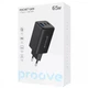 Мережевий зарядний пристрій Proove Pocket GaN 65W (2Type-C + USB) (black) - зображення 2