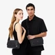 Сумка через плече Лакоста Monogram Leather Flap Close Satchel Black - зображення 3