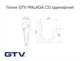 Мебельный крючок GTV MALAGA C0 одинарный, черный - изображение 2