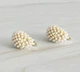 Жіночі сережки "Човен" 2.3 см jewelry Білі - зображення 7