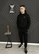 Мужской демисезонный спортивный костюм 2XL черная кофта на змейке + штаны (двунитка) - изображение 1