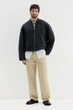Куртка H&M Boxy Fit утеплена темно сірий 1295811001 S - зображення 3