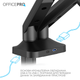 Настільне кріплення для двох моніторів OfficePro MA452B із пружиною 17-35" 2~12 кг Black - зображення 9