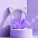 Наушники Hoco W42 Cat Ear Stereo Bluetooth Headphones Purple Grape [104195] - изображение 6