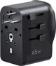 Uniwersalny adapter podróżny Ugreen S550 65W Universal Travel Adapter Black (6941876250011) - obraz 5