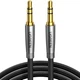 Кабель AUX 3.5mm UGREEN (1 метр) в нейлоновой оплетке, Hi-Fi звук, Серебристый - изображение 1