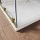 Двері у нішу Koer Walk-In розсувні Sr SD07-120x200-R-TR-12 прозоре скло Easy Clean 8мм Матове золото KR5774 - зображення 7