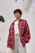 Рубашка в клетку с отложным воротничком Lurex Красный One Size (7010) - изображение 1