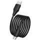 Кабель hoco. X124 Bien Silicone USB to Type-C 1 м, Fast Charge 3A, быстрая зарядка и передача данных для смартфонов Samsung Xiaomi Huawei Black - изображение 3