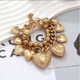 Браслет жіночий Подвійний обємний Сердечка Xuping Jewelry 17-26см зап'ястя (18к колір золота 585п) 50-003 - зображення 3