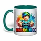 Чашка з друком "Roblox" (колір темно-зелений) (36538) - зображення 1