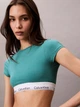 Бюстгальтер без косточек хлопковый Calvin Klein Underwear 732492347 S Бирюзовый (1159851306) - изображение 1
