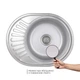 Кухонна мийка Brinex 5745 0,8 мм Satin (BRIN5745SAT08) - зображення 3