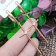 Сережки хрестики Xuping Jewelry довжина 5.7см медичне золото позолота 18К с1046 - зображення 2