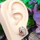 Серьги Xuping Jewelry длина 1.8см ширина 1.2см медицинское золото позолота 18К с1594 - изображение 6