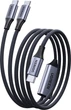 Kabel Ugreen 2in1 USB-C Cable - 2xUSB-C PD 140W 2 m Black (6941876277339) - obraz 1