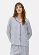Женская пижамная рубашка Primark Twill Boyfriend Pyjama XXL для дома и сна Синий (8797) - изображение 1