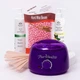 Набір для депіляції, воскоплав банковий Pro Wax Purple, Віск 300 г, Шпателі, засіб До та Після депіляції - зображення 2