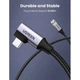 Дата кабель USB 3.0Type-C to Type-C 1.0m 60W US385 90-degree Black Ugreen (20299) - изображение 3
