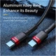 Дата кабель USB-C to USB-C 2.0m PD2.0 100W (20V/5A) red+black Baseus (CATKLF-AL91) - изображение 2