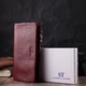 Гаманець ST Leather З натуральної шкіри Бордовий (22528) - зображення 3