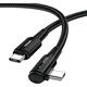 Дата кабель USB-C to USB-C 3.0m 100W 90° corner black Essager (EXCTT1-CGWTC01) - зображення 1