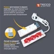 Сетевой удлинитель TECCO 5м 4 поста white (8681277841507) - изображение 4