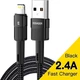 Дата кабель USB 2.0 AM to Lightning 2.0m 2.4A black Essager (EXCL-XCA01) - изображение 1