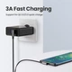 Дата кабель USB 2.0 AM to Type-C 1.0m US176 Both Angled 3A (Black) Ugreen (20856) - зображення 5