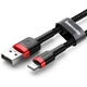 Дата кабель USB 2.0 AM to Lightning 1.0m Cafule Black-Red Baseus (CALKLF-B19) - изображение 2
