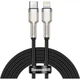 Дата кабель USB-C to Lightning 2.0m Cafule Metal PD 20W black Baseus (CATLJK-B01) - изображение 1