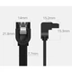 Кабель для передачи данных SATA 3 Data Cable 0.5m 90° corner US217 Black Ugreen (30797) - изображение 8