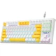 Клавиатура Aula F3032 keycaps plus 21 Yellow keys KRGD Red USB UA White (6948391204680) - изображение 2